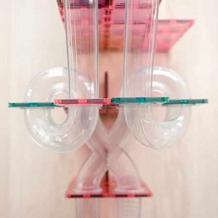 CONNETIX Pastel Ball Run Expansion Pack Kreatywne klocki magnetyczne 80 elementów