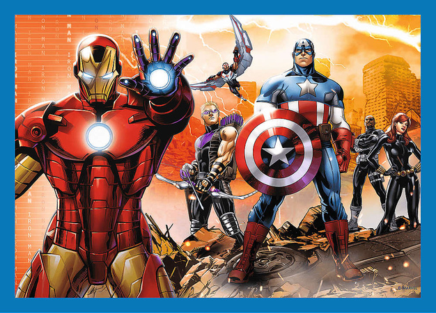 Trefl Puzzle 4w1 Marvel Odważni Avengersi