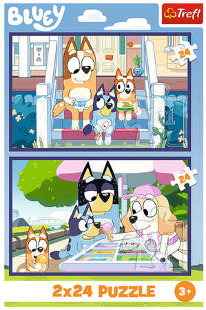 Puzzle Trefl 2 x 24 Bluey Zabawna Bluey