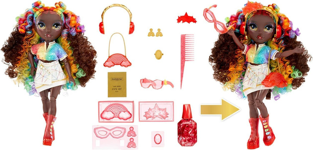 Lalka Rainbow High Creative Crystals Iris Bow zestaw do tworzenia akcesoriów
