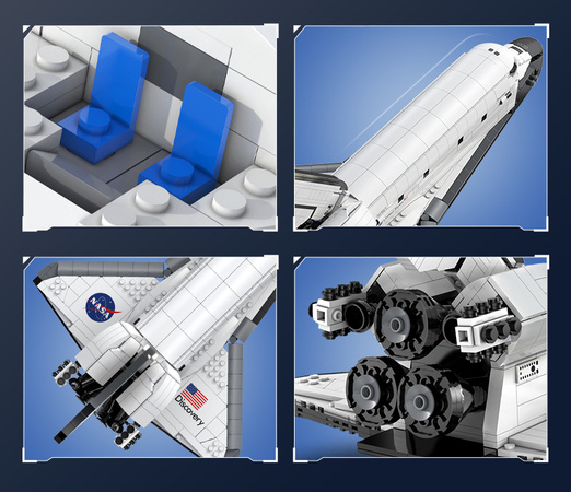 Klocki konstrukcyjne CaDA Master NASA model prom kosmiczny Discovery Space Shuttle 1827 elementów