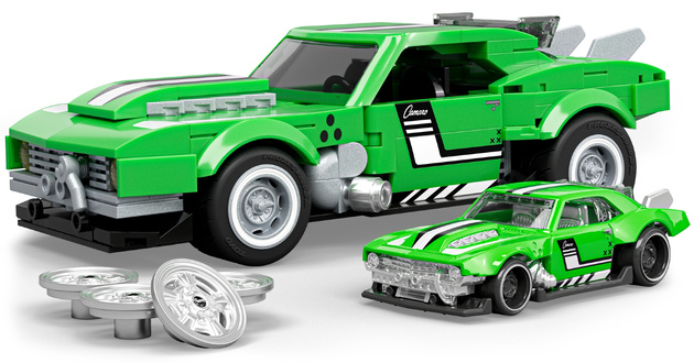 Mattel Brick Shop Hot Wheels Speed Series Custom ’68 Camaro 289 elementów pojazd z klocków