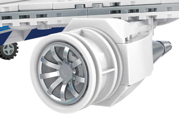 Klocki konstrukcyjne Pantasy Samolot Boeing 787 Dreamliner 55 cm 744 elementy