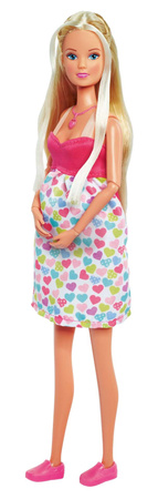 Zestaw dwie lalki Lalka Steffi w ciąży z dźwiękiem i Ken Kevin w modnym ubranku Cool 29 cm z bobaskiem, nosidełkiem i akcesoriami