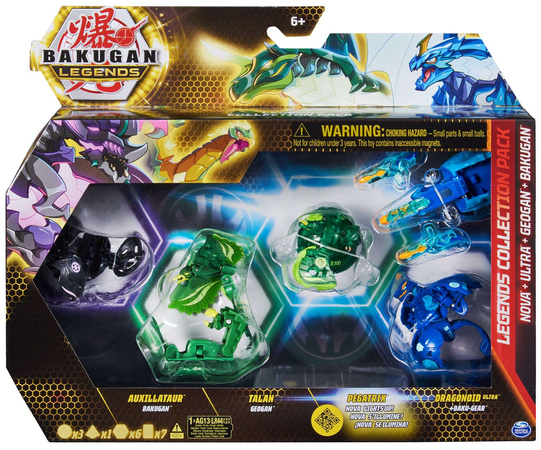Zestaw Bakugan Legends Auxillataur 5 figurek, BakuCores, karty