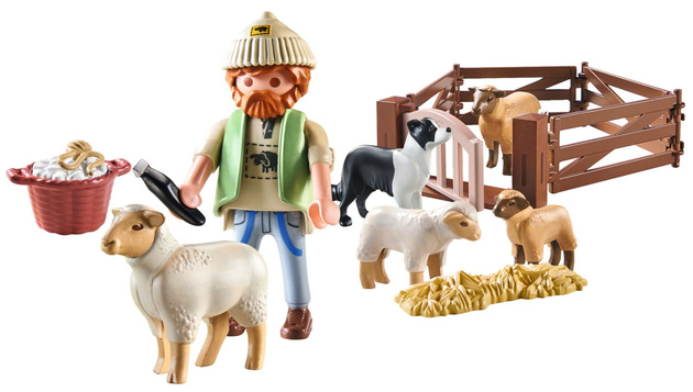 Playmobil Country Zestaw Owczarz z owcami 22 elementy