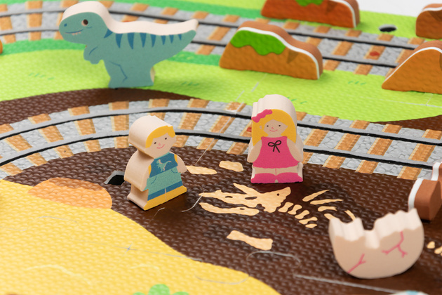 Mata Piankowa Deluxe 3D Park Dinozaurów - Zestaw Edukacyjny 61 Elementów 3W1 Dino Park