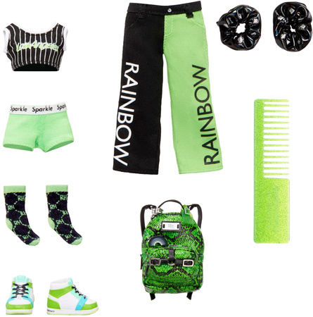 Rainbow High Junior High lalka Jade Hunter + Akcesoria