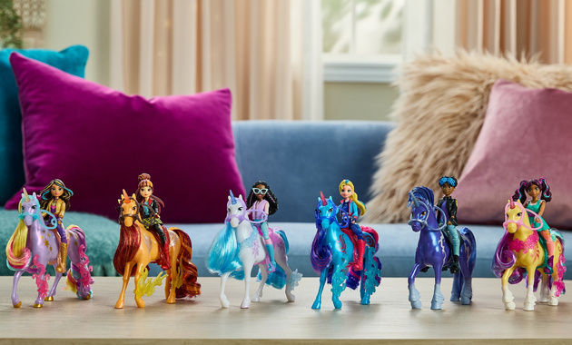 Unicorn Academy Akademia Jednorożców Zestaw Figurki Layla & Glacier dziewczyna i jednorożec + akcesoria