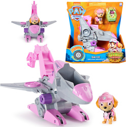 Psi Patrol Dino Rescue Skye figurka + pojazd odrzutowiec + dinozaur
