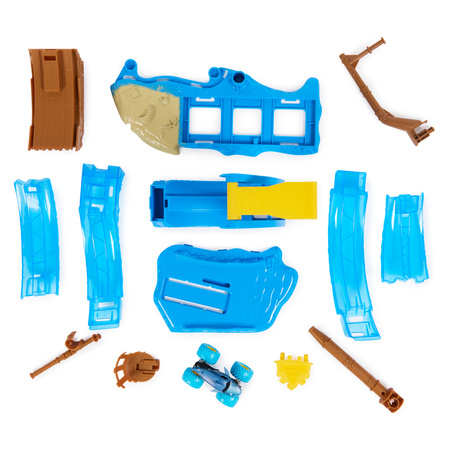 Monster Jam zestaw kaskaderski tor z wyrzutnią Loop of Doom + pojazd 1:64