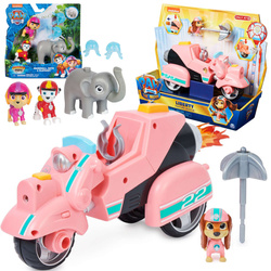 Psi Patrol Liberty pojazd + figurka The Movie Film piesek i motor + Zestaw Psi Patrol Jungle Pups figurki Skye Marshall+ akcesoria