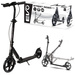 Evo Składana Dwukołowa Hulajnoga Miejska Street Rider 200 Czarna ze Stopką i Hamulcem ręcznym 8+