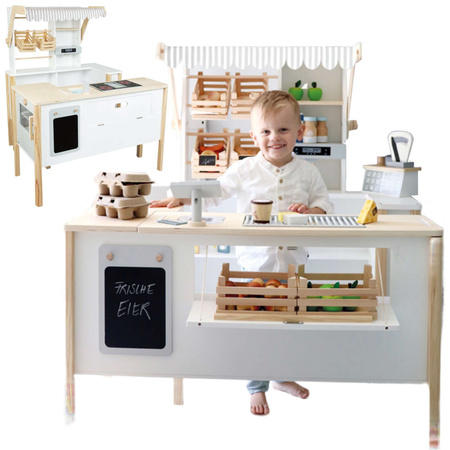 Small Foot Stoisko sklepowe dla dzieci Fresh,Kuchnia, Kawiarnia, Stragan,Stoisko z przekąskami, Kiosk