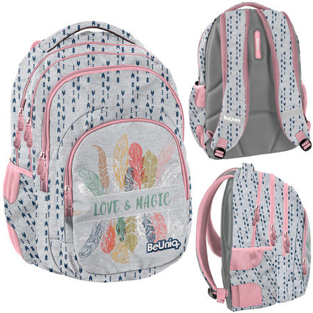 Zestaw 2W1 Plecak szkolny Worek Gimnastyczny Premium Kolorowy BeUniq Paso