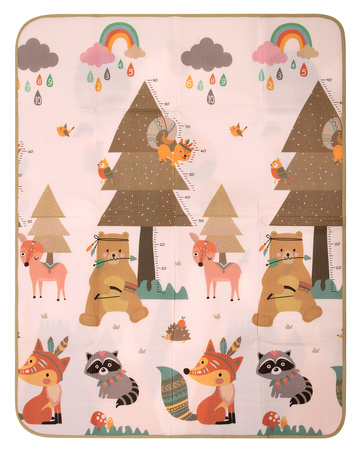 Dwustronna piankowa mata edukacyjna z pianki EPE 150 x 180 cm góry zwierzęta