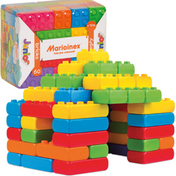 Klocki konstrukcyjne Cegły Junior zestaw 60 elementów Marioinex