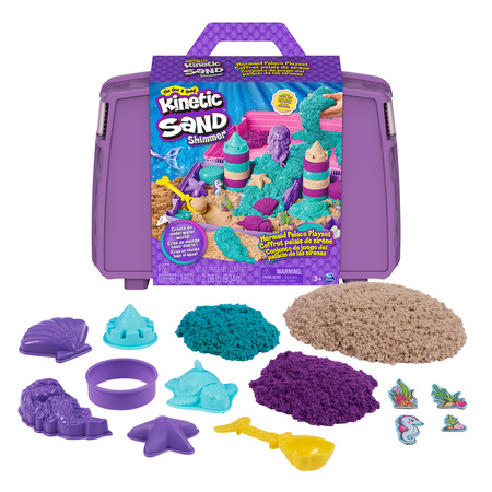 Piasek Kinetyczny Zamek Syrenki Walizka Pałac Kinetic Sand 934g + akcesoria