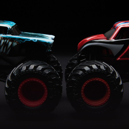 Monster Jam 2 pojazdy Monster Truck 1:64 Venom i Amazing Spider-Man