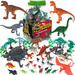 Dino Dinozaury Figurki Zestaw W Pojemniku T-Rex 55 Elementów Boley