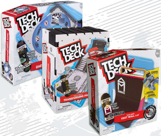 Tech Deck Rampa Vert Wall 2.0 Sk8mafia + deskorolka kolekcjonerska fingerboard