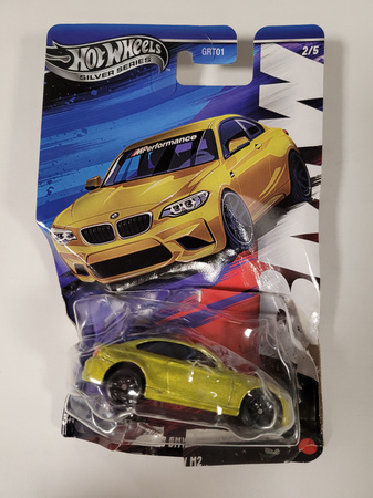 OUTLET Hot Wheels Silver auto BMW M2 2016 Pojazd Osobowy Złoty Samochód USZKODZONE OPAKOWANIE