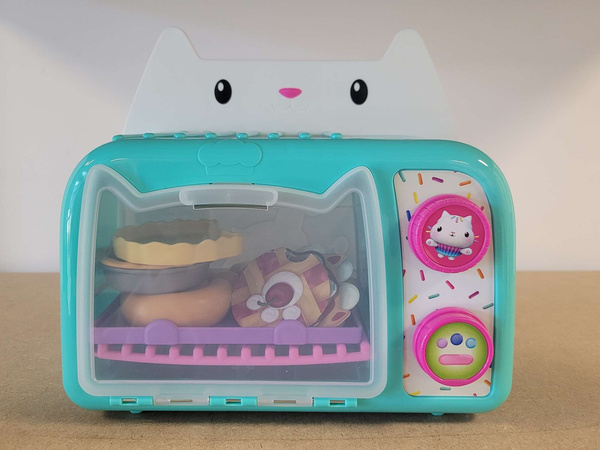 OUTLET Koci Domek Gabi Zestaw kuchenny Mały zabawkowy Piekarnik Mikrofalówka + akcesoria 11 elementów Światło Dźwięk Gabby's Dollhouse WADLIWA