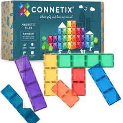 CONNETIX Rainbow Rectangle Pack Kreatywne klocki magnetyczne 18 elementów