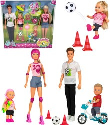 OUTLET Steffi Love Zestaw lalek rodzina sportowa Steffi, Kevin i dzieci WADLIWY