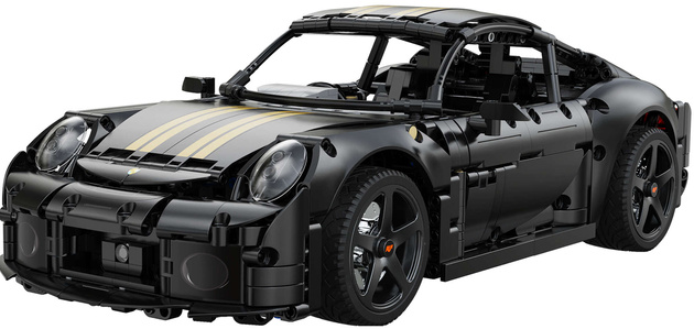 Klocki konstrukcyjne CaDA Zdalnie sterowany samochód miejski 35 cm auto z napędem RUF GT Pojazd Światło LED RC 1655 elementów