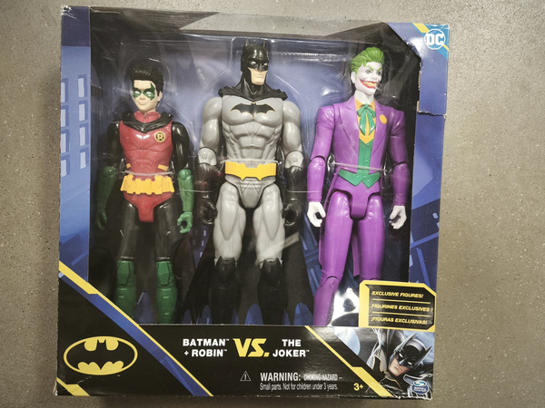 OUTLET Duży Zestaw 3w1 DC Comics Duże figurki Batman, Robin, Joker 30 cm USZKODZONE OPAKOWANIE