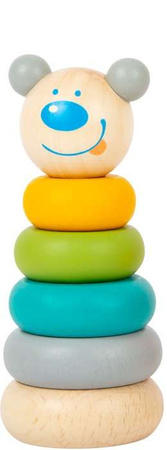 Drewniana Wieża Miś Układanka Piramida Montessori Small Foot