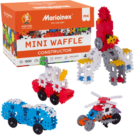 Klocki konstrukcyjne Mini Waffle zestaw Konstruktor 500 elementów Marioinex
