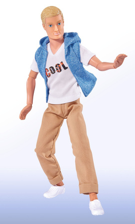 Zestaw dwie lalki Lalka Steffi w ciąży z dźwiękiem i Ken Kevin w modnym ubranku Cool 29 cm z bobaskiem, nosidełkiem i akcesoriami