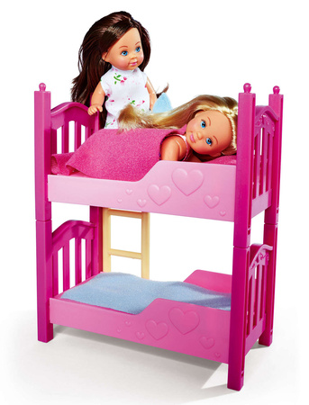 Evi Love Zestaw 2 lalki i łóżko dwupiętrowe + akcesoria