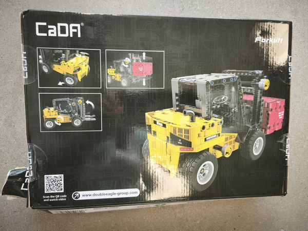 OUTLET Klocki konstrukcyjne CaDA Forklift Wózek widłowy z kontenerem 25 cm 388 elementów USZKODZONE OPAKOWANIE