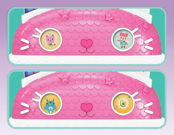 Koci Domek Gabi Film Duży Interaktywny Zestaw Wielki Domek z windą i laleczką, maskotka Kiciuś Panduś i Opaska na głowę z kocimi uszami