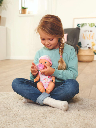Zestaw Lalka bobas funkcyjny noworodek siusiający New Born Baby 30 cm