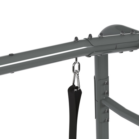 Siłownia Fitness GetSet PS610 Stacja treningowa siłowa gimnastyczna Stanowisko do ćwiczeń: drążki, ławka, stojak, worek, lina, drabinka, kółka