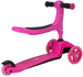 Evo Regulowana Trójkołowa Hulajnoga dla Dzieci 2w1 Jeździk Cruiser z Siedziskiem Różowy