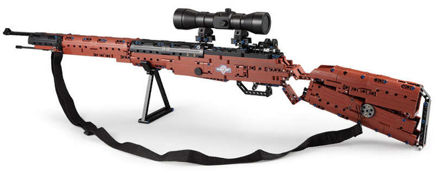 Klocki konstrukcyjne CaDA Musket Karabiner 98K broń karabin strzelający + 5 naboi i luneta C61010W