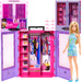 Barbie Fashionistas zestaw Wielka szafa na ubranka + wieszaki i lalka