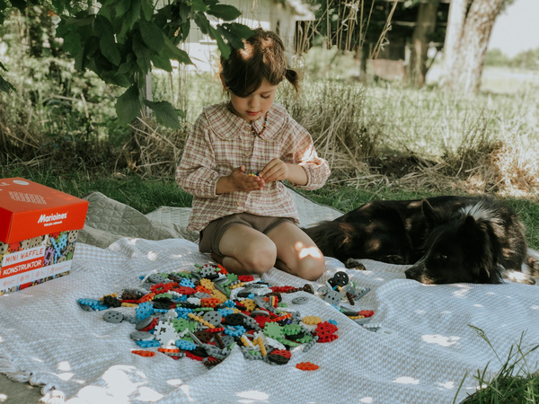 Klocki konstrukcyjne Mini Waffle zestaw Konstruktor 300 elementów Marioinex