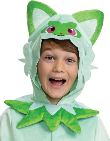 Strój karnawałowy Pokemon Sprigatito kostium zielone przebranie 127-136 cm (7-8 lat) Kigurumi