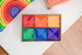 CONNETIX Rainbow Square Pack Kreatywne klocki magnetyczne 42 elementy