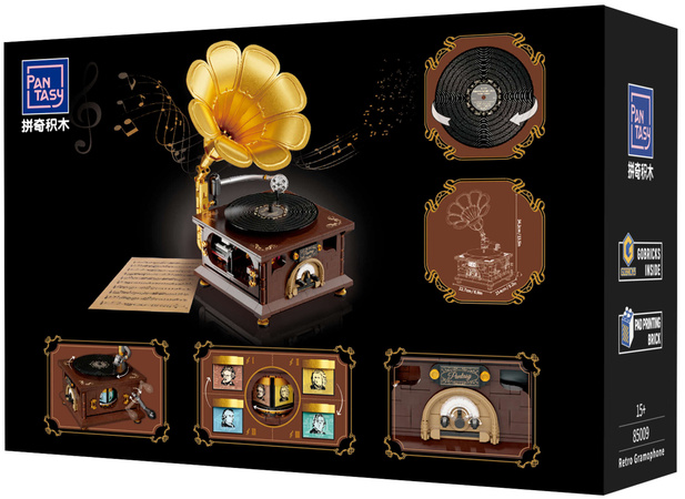 Klocki konstrukcyjne Pantasy Vintage Gramofon 662 elementy