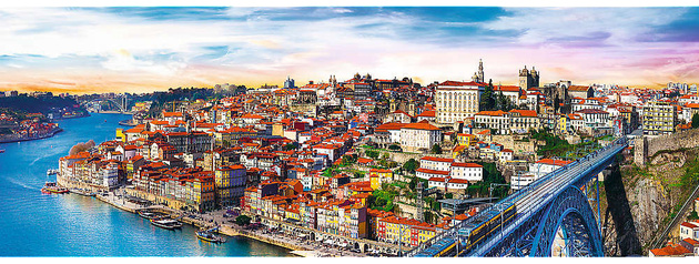 Puzzle Porto Portugalia panorama 500 elementów Trefl