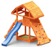 Plac zabaw drewniany ogrodowy Giant domek, zjeżdżalnia, piaskownica, ścianka i lina wspinaczkowa, drabinka, schodki, akcesoria