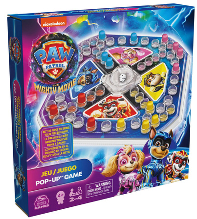 Psi Patrol Chińczyk Pop Up Mighty Movie Gra Planszowa Rzecznościowa