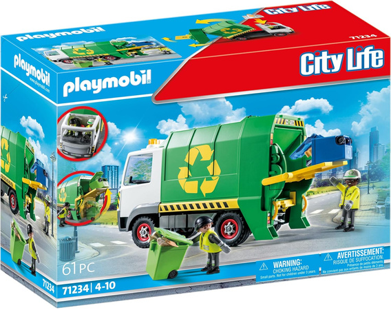 Playmobil City Life Śmieciarka pojazd do recyklingu 61 elementów